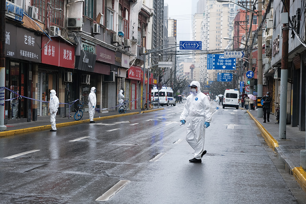 중국 정부의 제로 코로나 정책으로 패쇄된 상하이 
